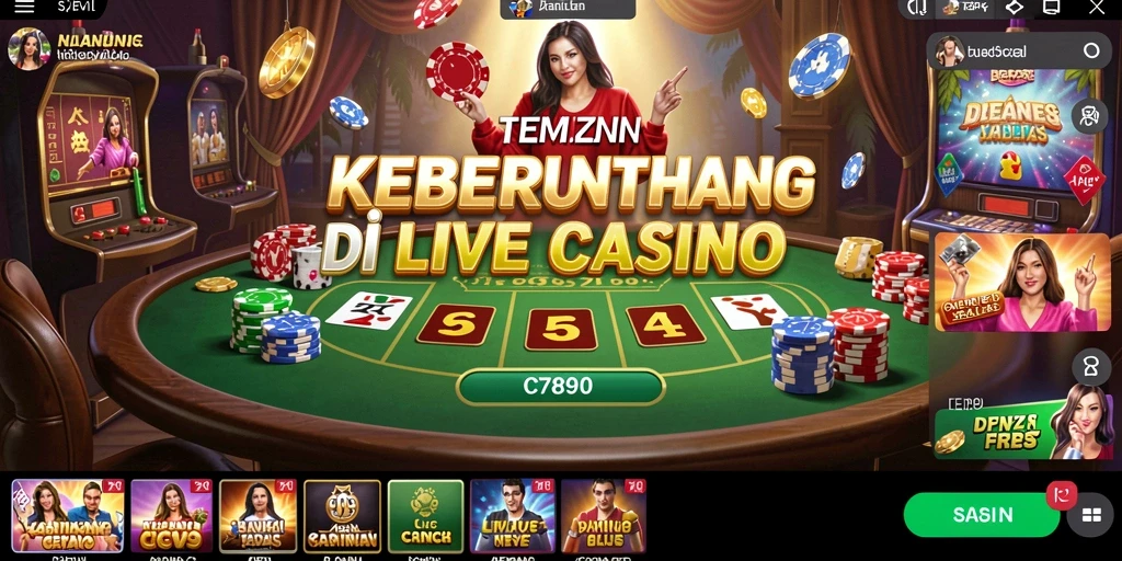 Tampilan gameplay <strong>C7890</strong> yang mendebarkan dengan dealer langsung.