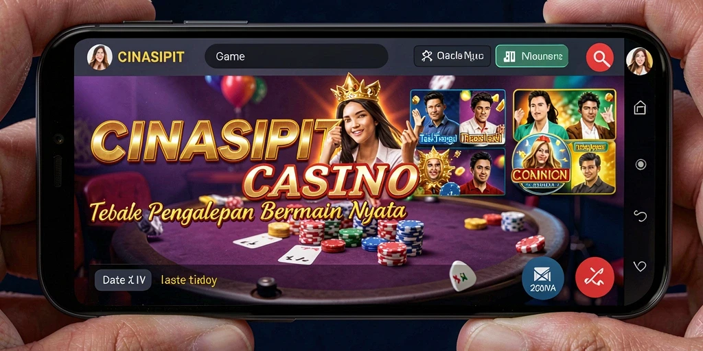 Screenshot menunjukkan dealer profesional sedang memandu permainan Live Casino.