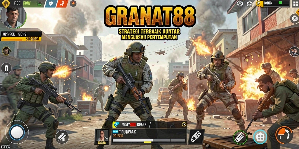 Gameplay strategi seru di GRANAT88 yang menampilkan taktik pertempuran.