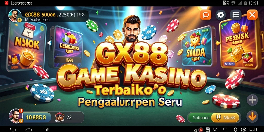 Tampilan gameplay Kasino yang menarik dan menyenangkan di GX88.
