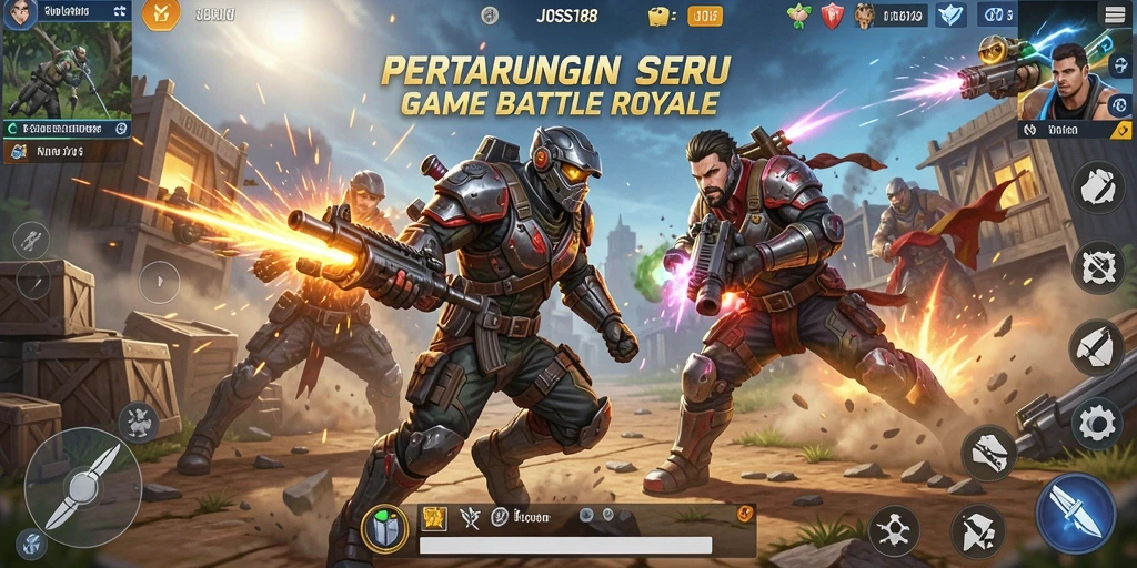 Tampilan gameplay seru di arena Battle Royale JOSS188.