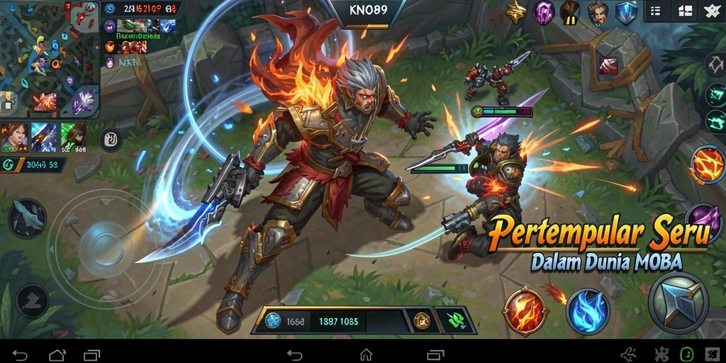 Screenshot gameplay <strong>KNO89</strong> yang menunjukkan aksi seru pertempuran tim.