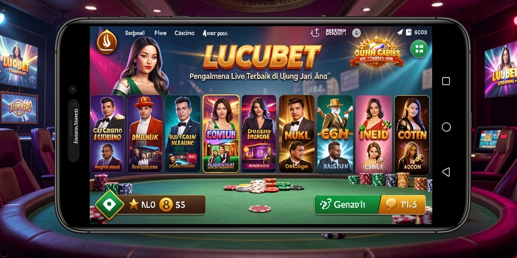 Tampilan gameplay seru LUCUBET dalam suasana Live Casino.