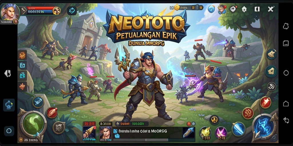 Screenshot gameplay NEOTOTO yang menampilkan aksi seru dalam dunia MMORPG.