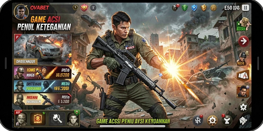 Screenshot gameplay OVABET yang menunjukkan aksi seru dalam pertarungan.