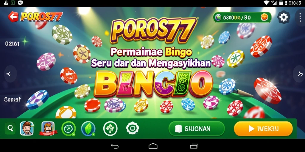 Tampilan gameplay seru di POROS77, penuh warna dan interaksi.