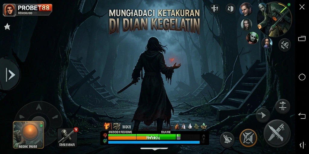Tampilan gameplay <strong>PROBET88</strong> menampilkan momen mencekam yang memicu ketakutan.