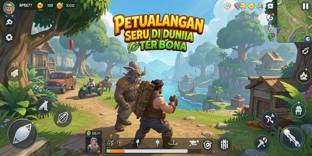 Tampilan gameplay seru dengan petualangan di dunia terbuka.