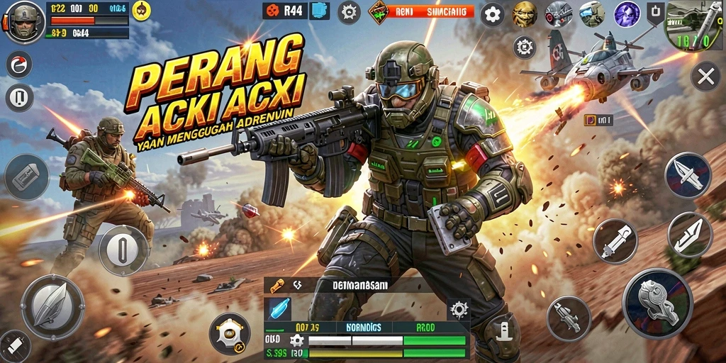 Tangkapan layar gameplay RR44 yang penuh aksi dan menegangkan.