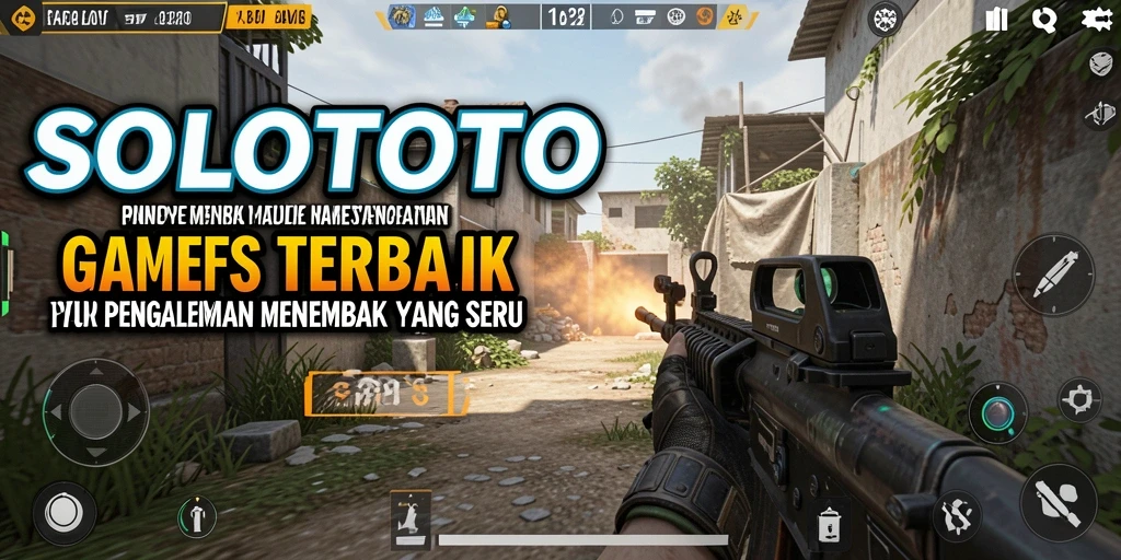 Tampilan gameplay SOLOTOTO yang mendebarkan dengan aksi tembak-menembak intens.